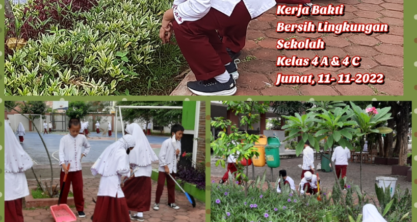 Kerja Bakti Di Lingkungan Sekolah SD Negeri Cipinang Melayu 04